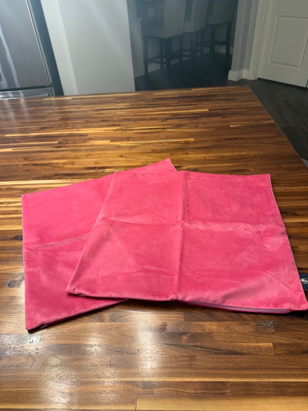Plush Pink Decorative Throw Pillow Covers - Set of 2